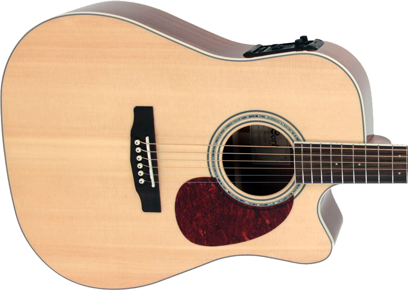 Cort Mr710fx Dreadnought Cw Epicea Acajou Ova - Natural Glossy - Elektroakustische Gitarre - Variation 2