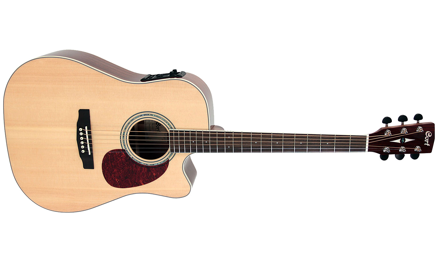 Cort Mr710fx Dreadnought Cw Epicea Acajou Ova - Natural Glossy - Elektroakustische Gitarre - Variation 1