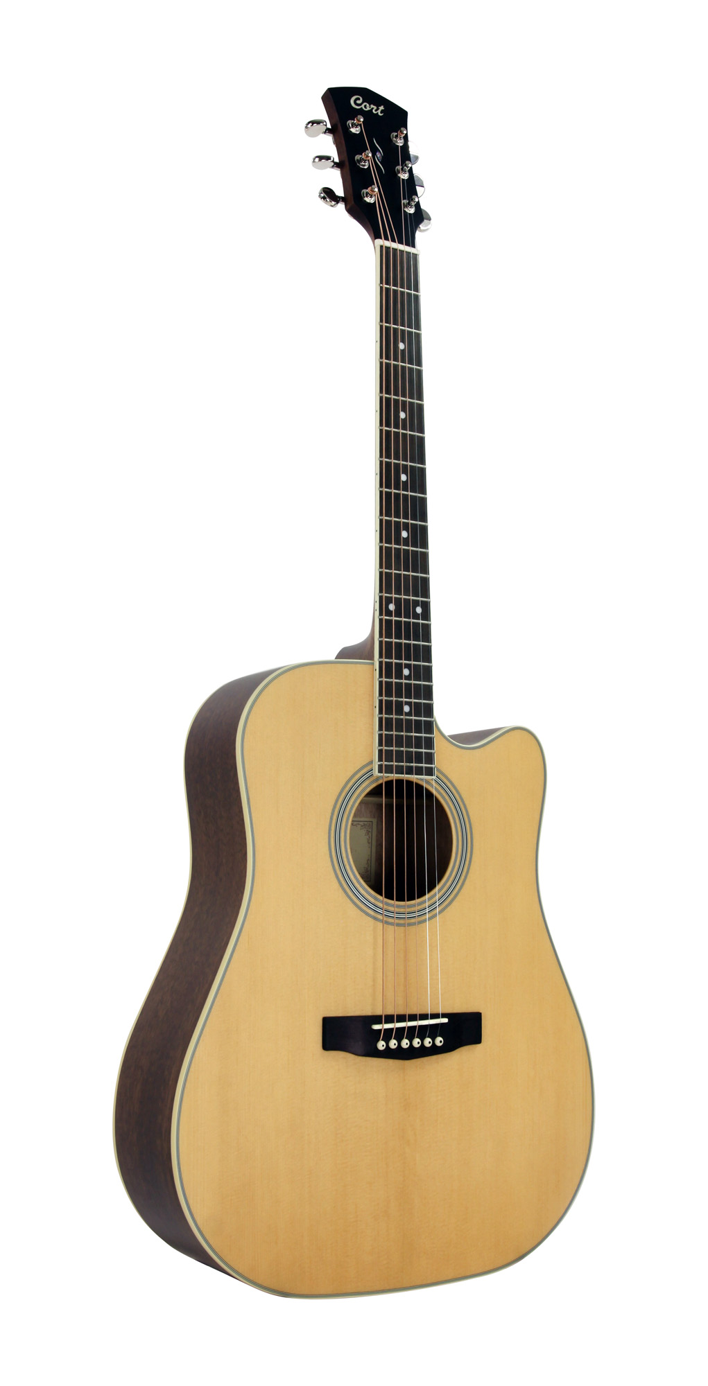 Cort Pure-dcf Dreadnought Electro Epicea Acajou Ov - Natural Satin - Folk-Gitarre - Variation 2