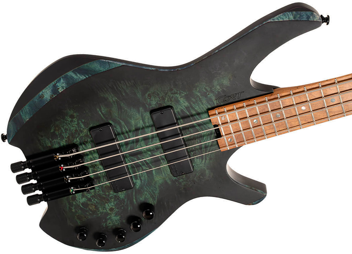Cort Space 4c Artisan Active Bartolini Mn - Star Dust Green - Solidbody E-bass - Variation 2