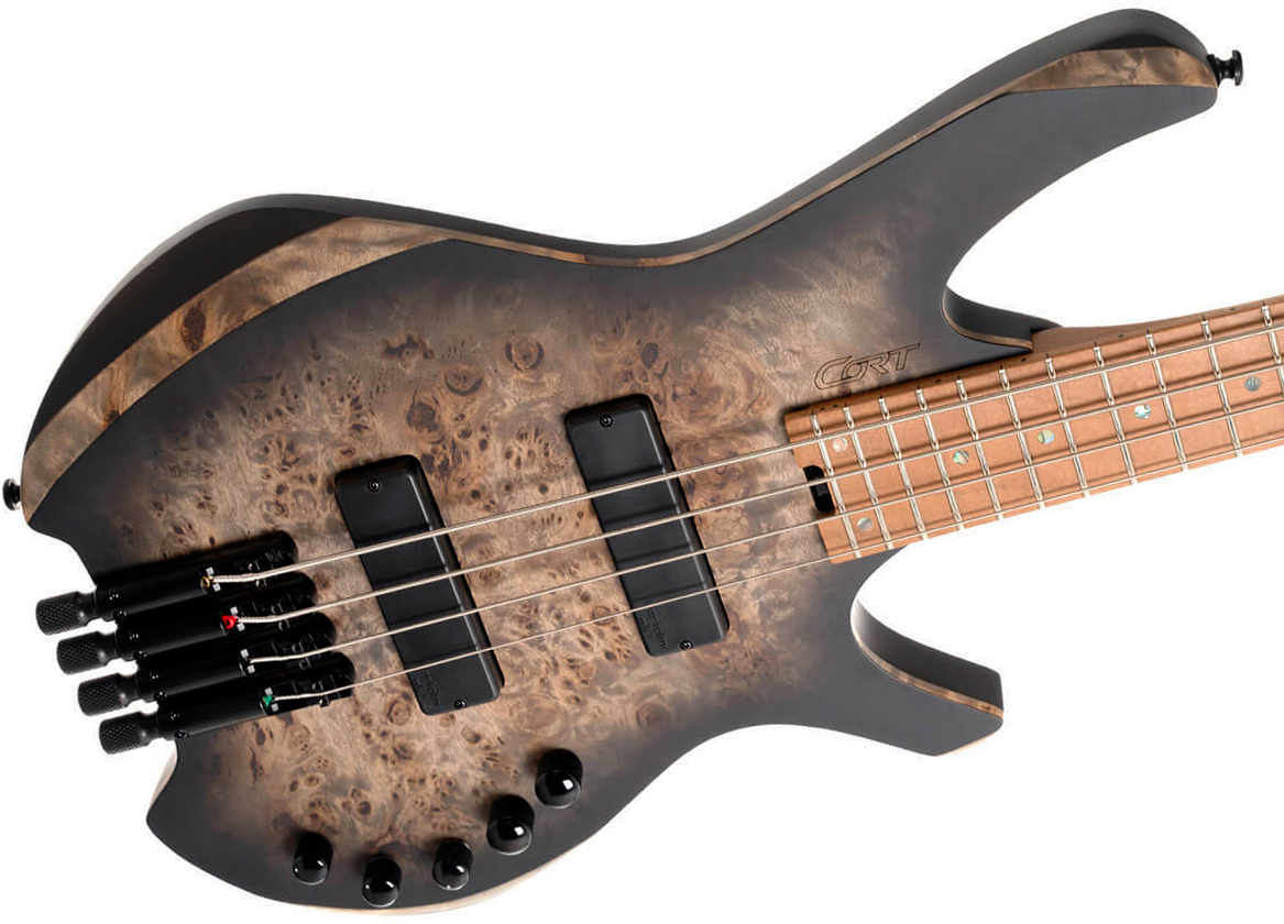 Cort Space 4c Artisan Active Bartolini Mn - Star Dust Black - Solidbody E-bass - Variation 2
