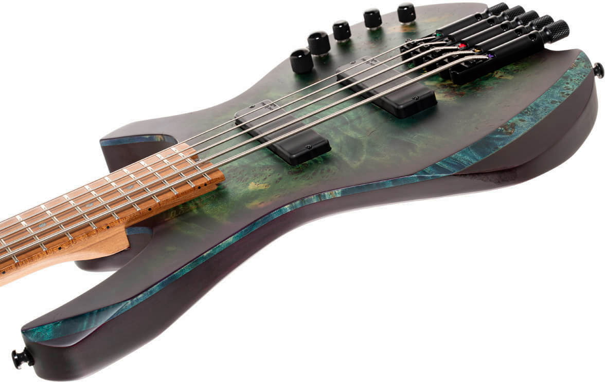 Cort Space 5c Artisan Active Bartolini Mn - Matte Star Dust Green - Solidbody E-bass - Variation 3