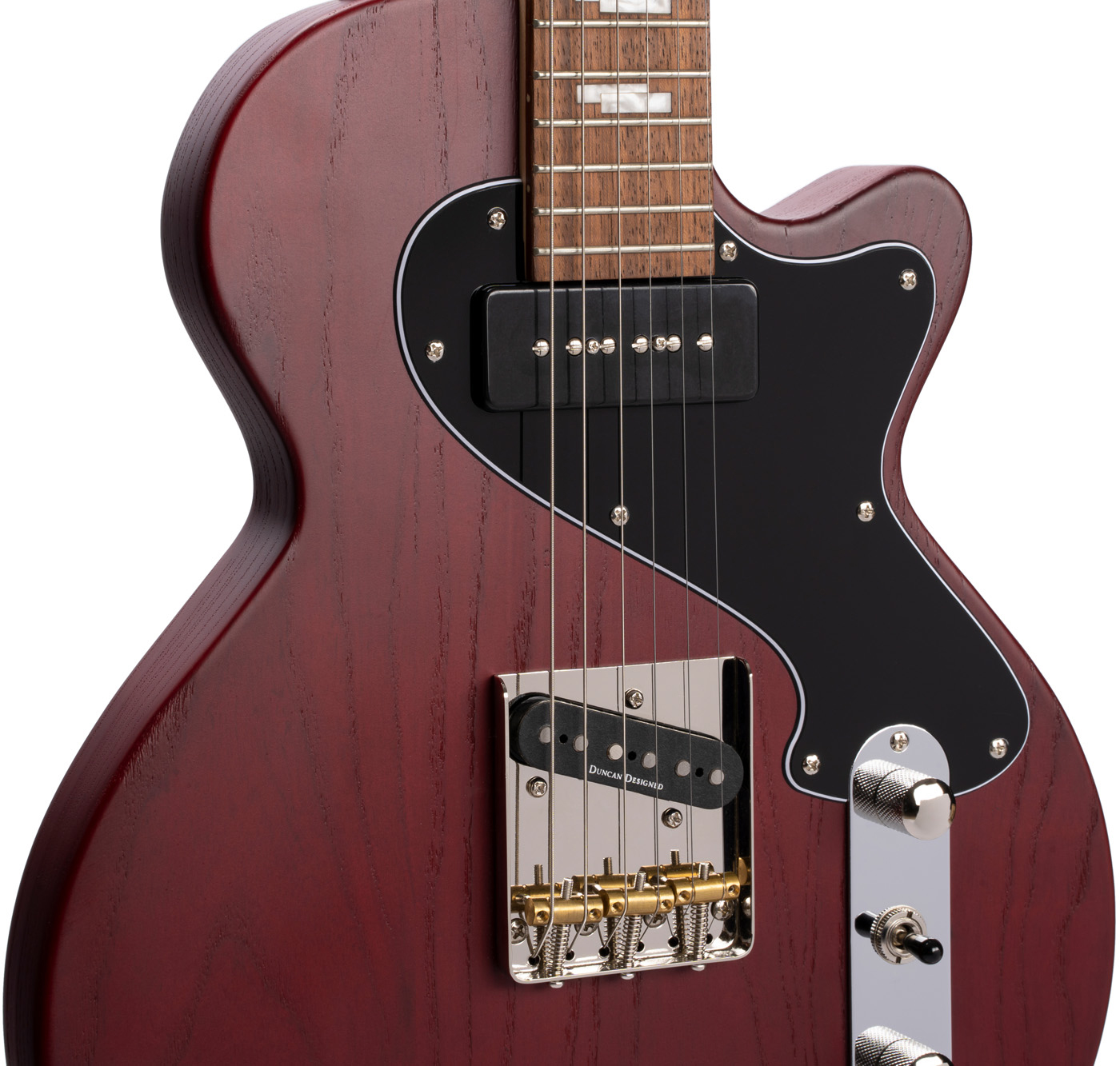 Cort Sunset Tc Opbr Ss Ht Jat - Open Pore Burgundy Red - Single-Cut-E-Gitarre - Variation 2