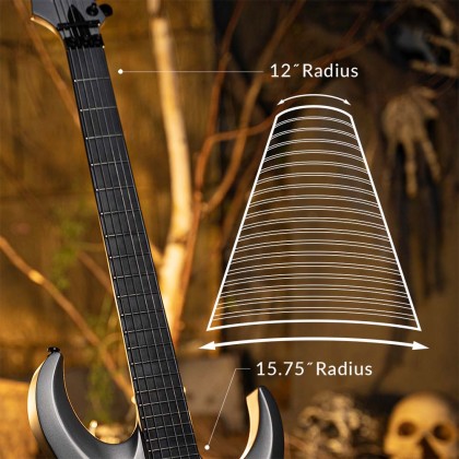 Cort X500 Menace Hh Seymour Duncan Fr Eb - Black Satin - E-Gitarre in Str-Form - Variation 3