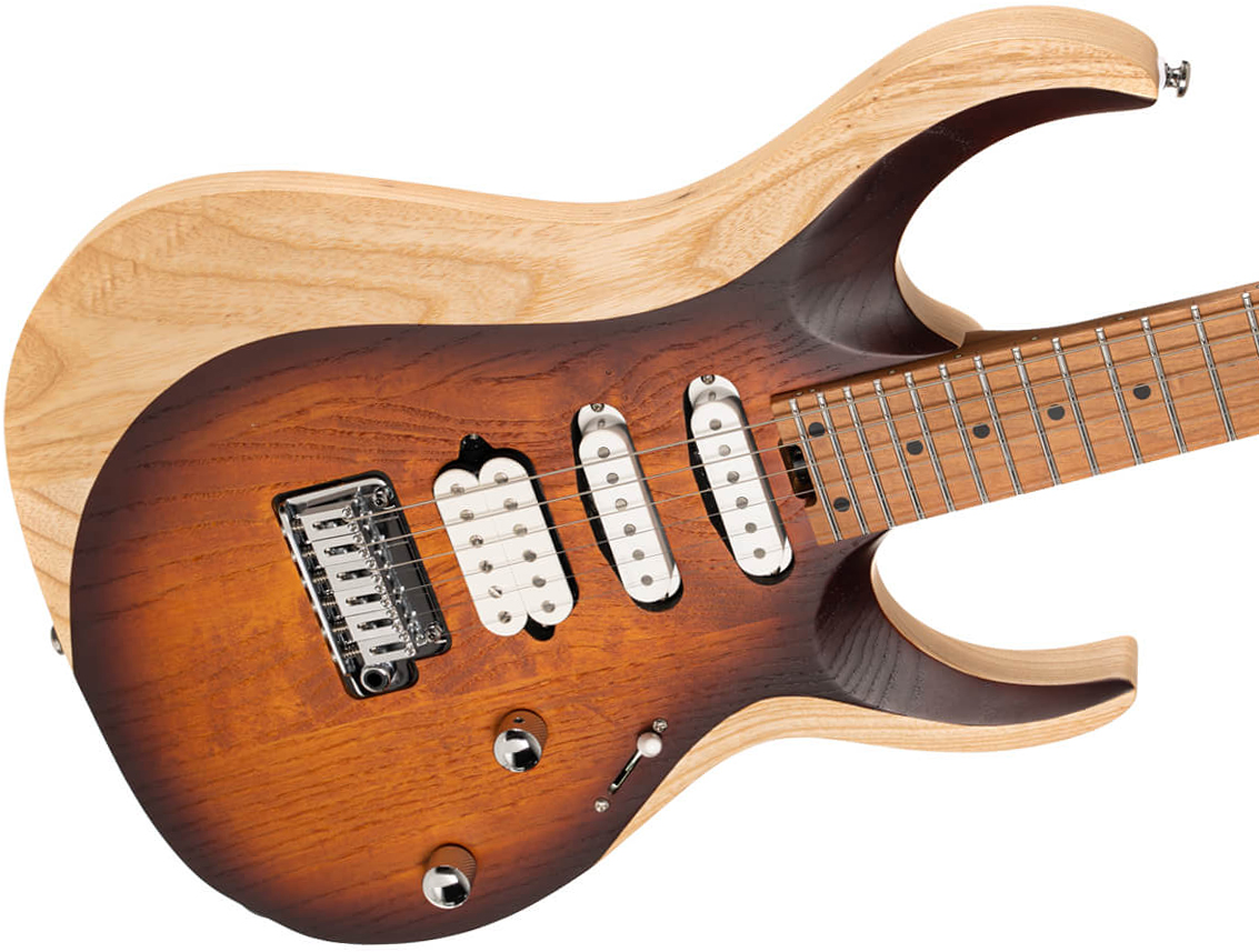 Cort X700 Triality Hss Fishman Fluence Trem Mn - Open Pore Vintage Burst - E-Gitarre in Str-Form - Variation 2