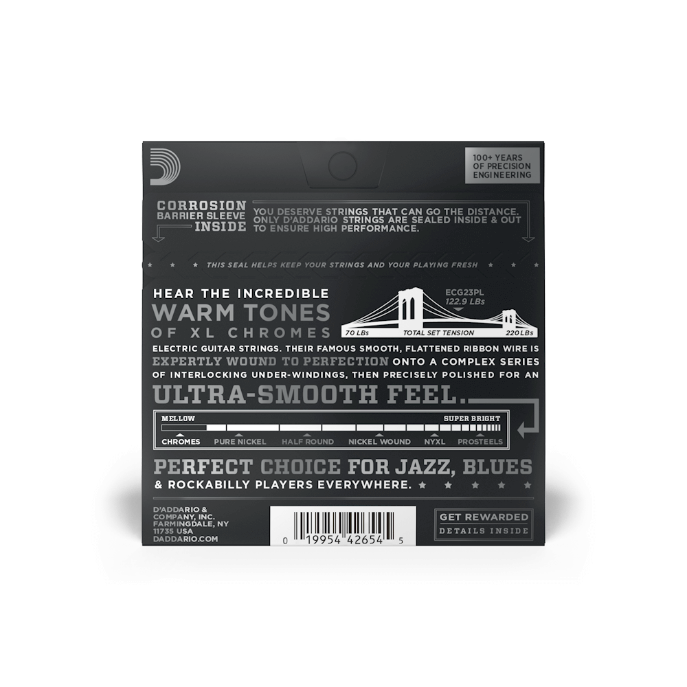 D'addario Jeu De 6 Cordes 10-48 Extra Light, Plain Third, Xl Chromes Electric Guitar Strings - E-Gitarren Saiten - Variation 6
