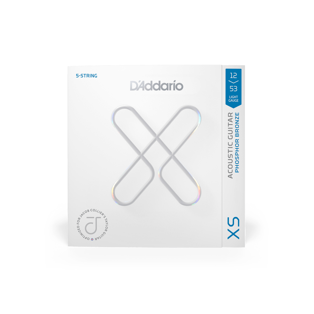 D'addario Jeu De 5 Cordes 12-53 Light, Jacob Collier 5-string Taylor,  Coated Acoustic Guitar Strings - Westerngitarre Saiten - Variation 1