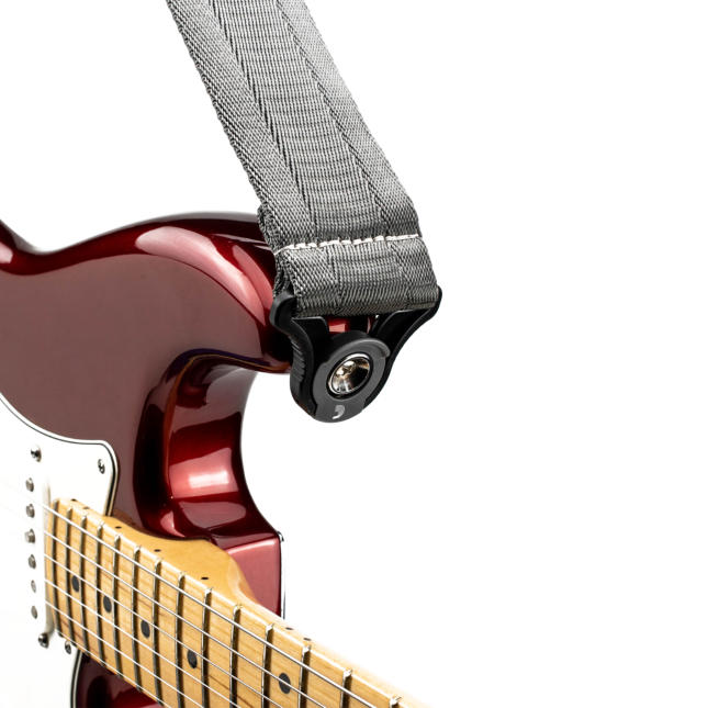 D'addario 50bal09 Auto Lock Guitar Strap, Metal Grey - Gitarrengurt - Variation 1