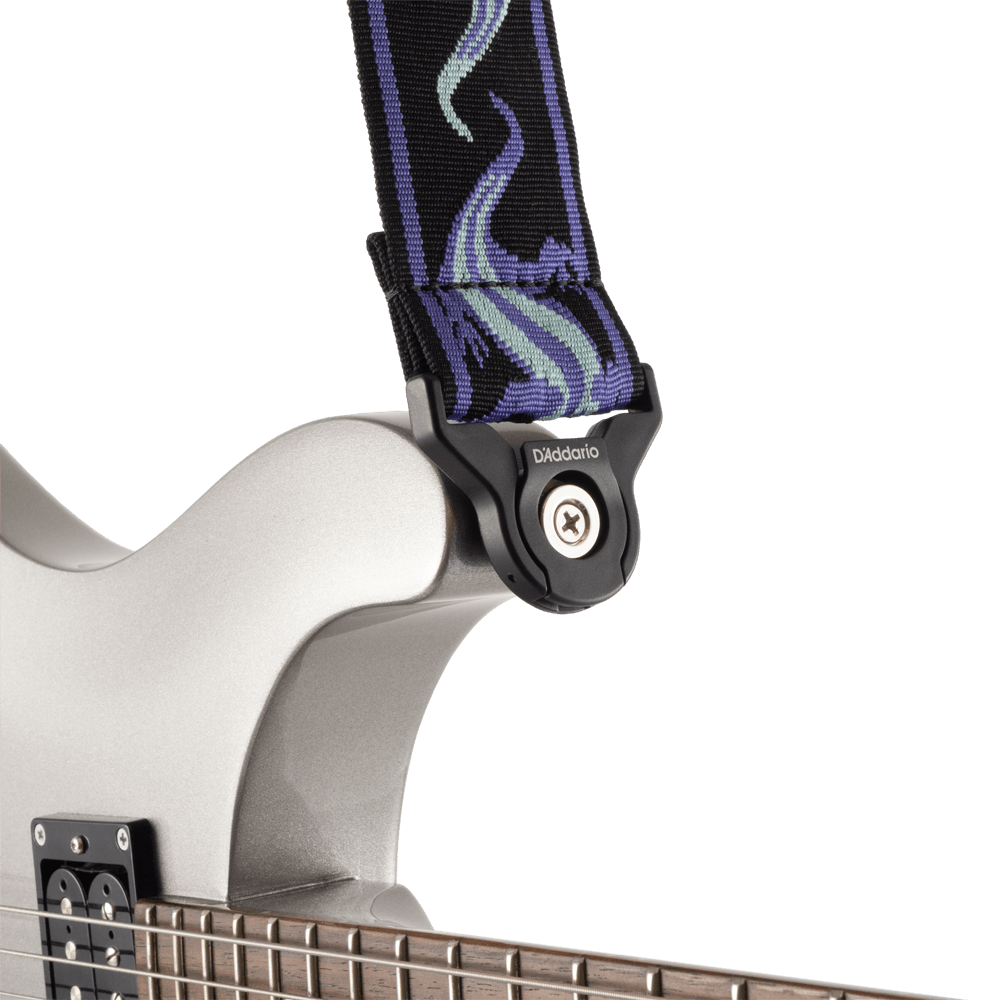 D'addario 50balpw02 Auto Lock Vintage Planet Waves, Lizards Green/blue - Gitarrengurt - Variation 2