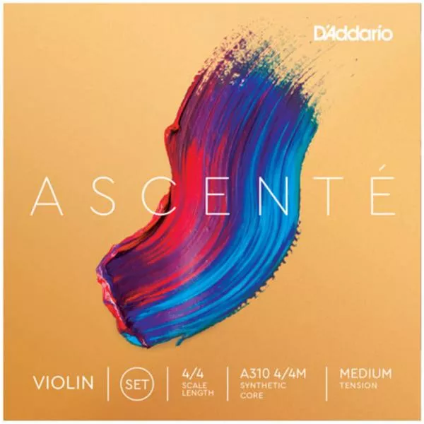 Geige saiten D'addario Ascenté Violin A310, 4/4 Scale, Medium Tension