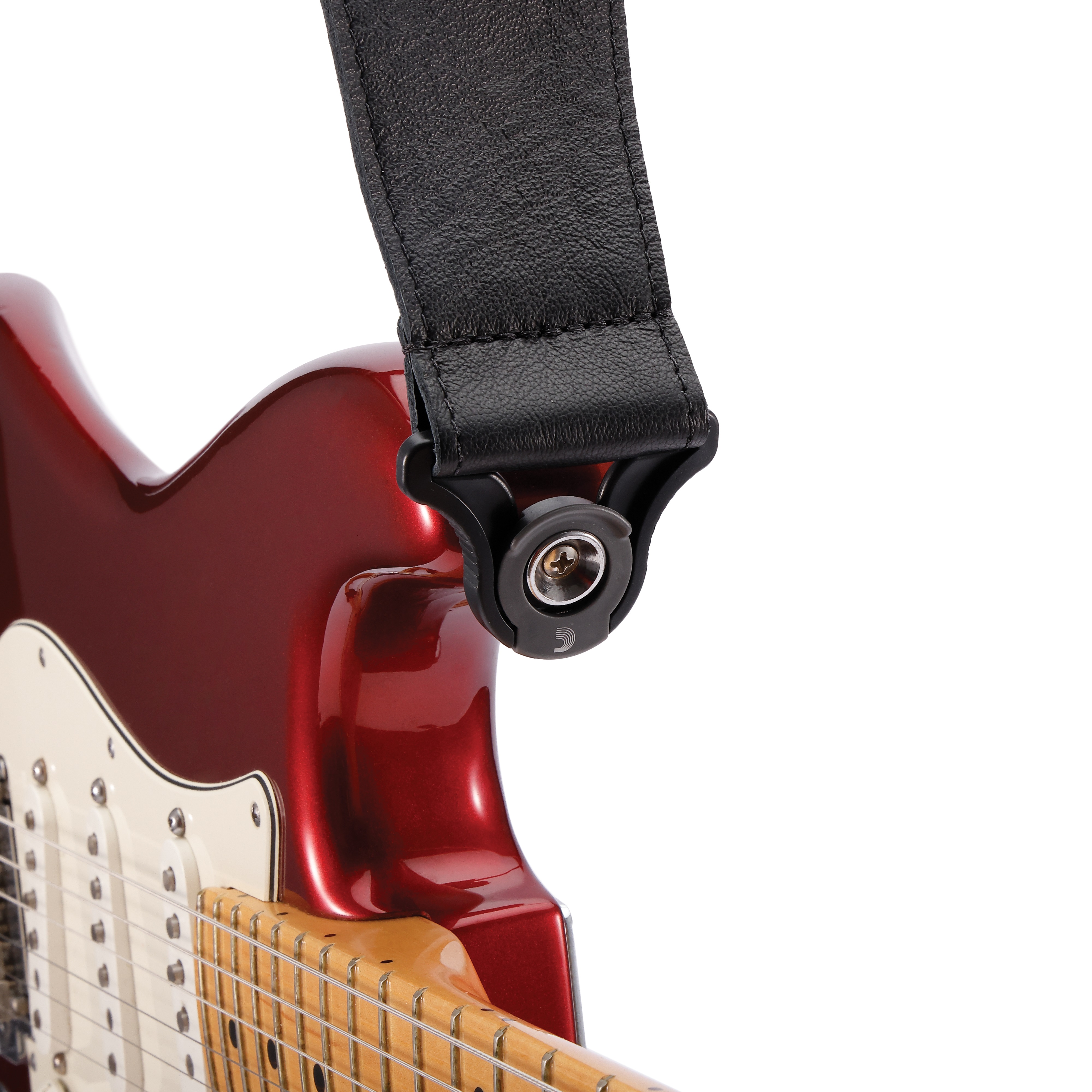 D'addario Auto Lock Cuir Guitar Strap Black Largeur 6,3 Cm - Gitarrengurt - Variation 3