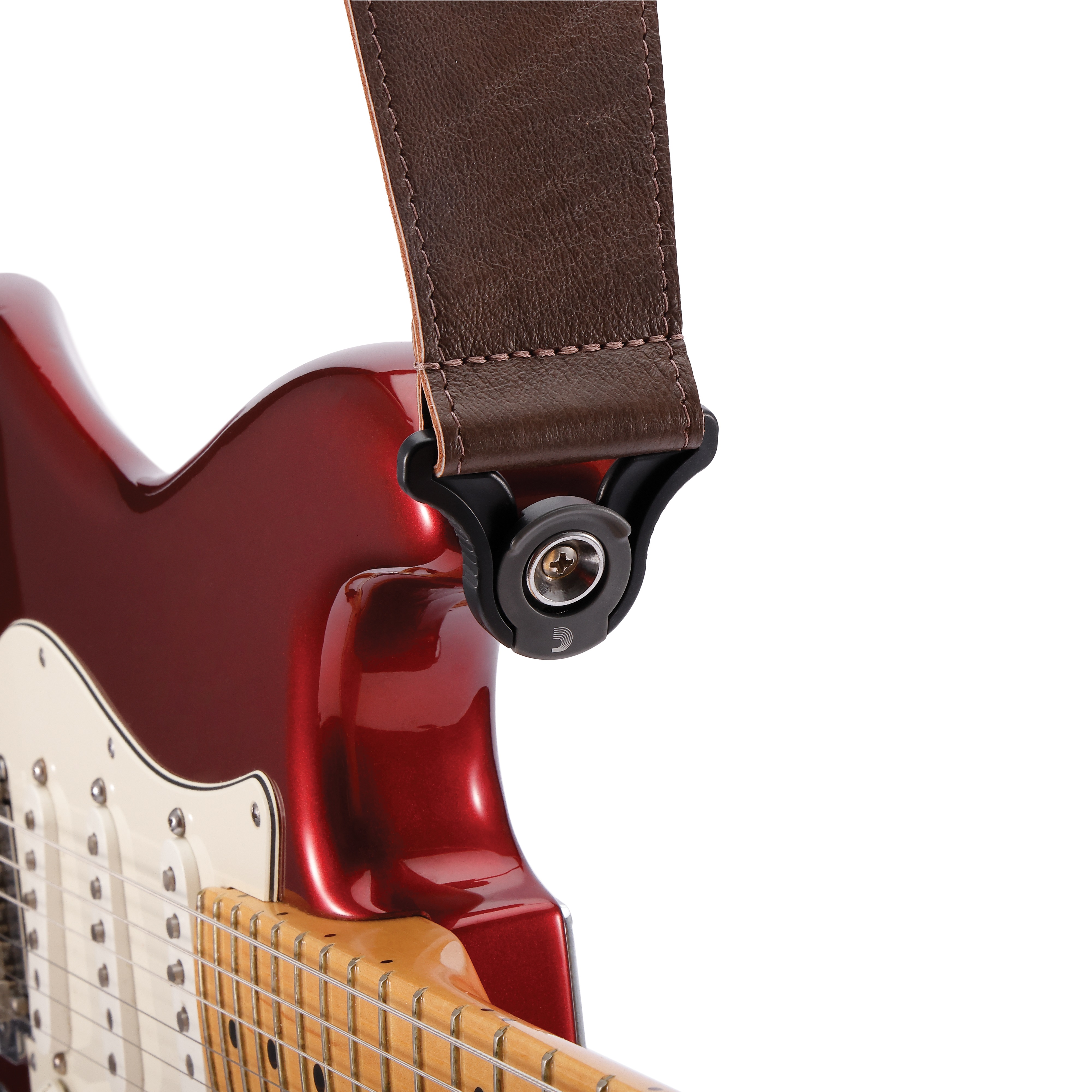 D'addario Auto Lock Cuir Guitar Strap Brown 6,3 Cm - Gitarrengurt - Variation 3