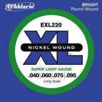 EXL220 Bass(4) Nickel Wound 40-95 - satz mit 4 saiten