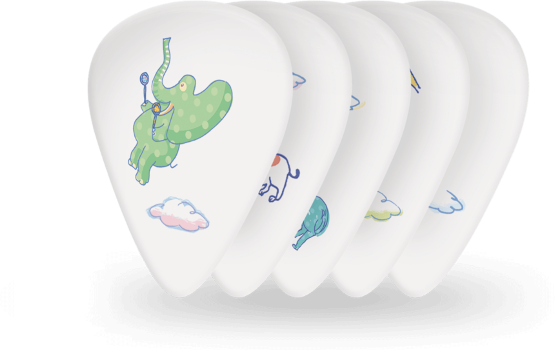 D'addario 1cwh4-05jl John Lennon Art Series Picks - Imagine Animals - Plektren - Main picture