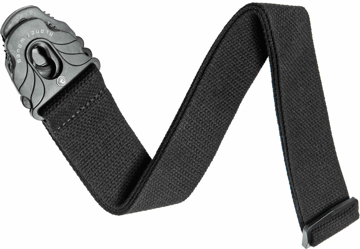 D'addario 50ctpl00 Lock Woven Cotton Guitar Strap 50mm Black - Gitarrengurt - Main picture