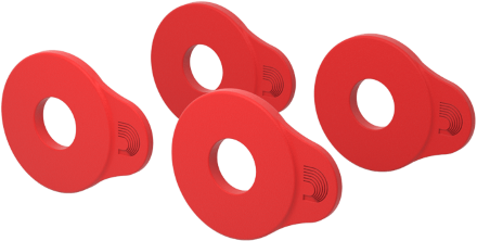 D'addario Anneaux De Blocage De Sangle Flex Lock, Rouge - Gitarrengurt - Main picture