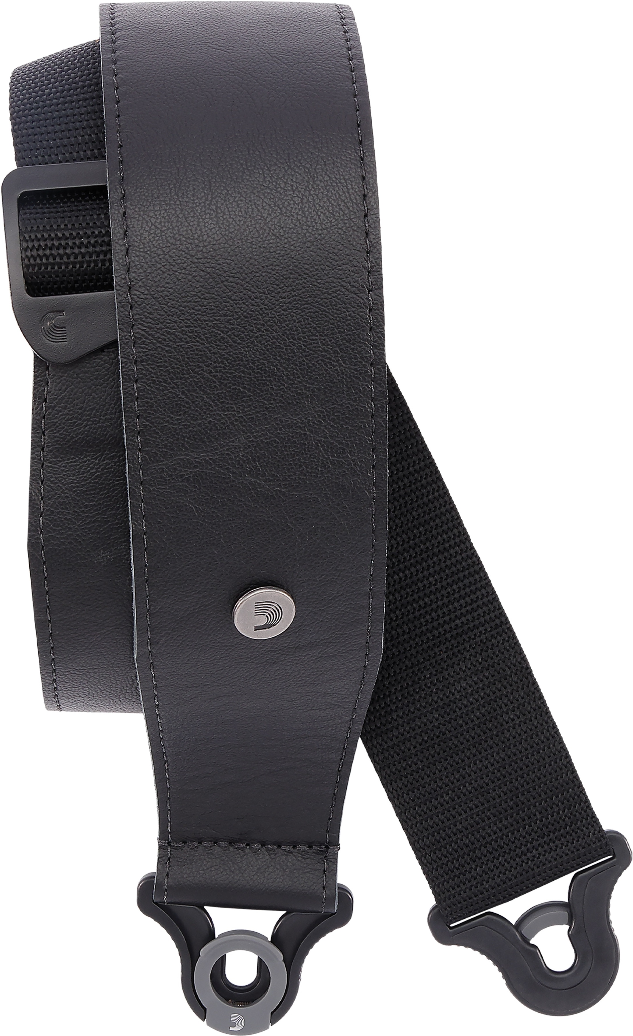 D'addario Auto Lock Cuir Guitar Strap Black Largeur 6,3 Cm - Gitarrengurt - Main picture