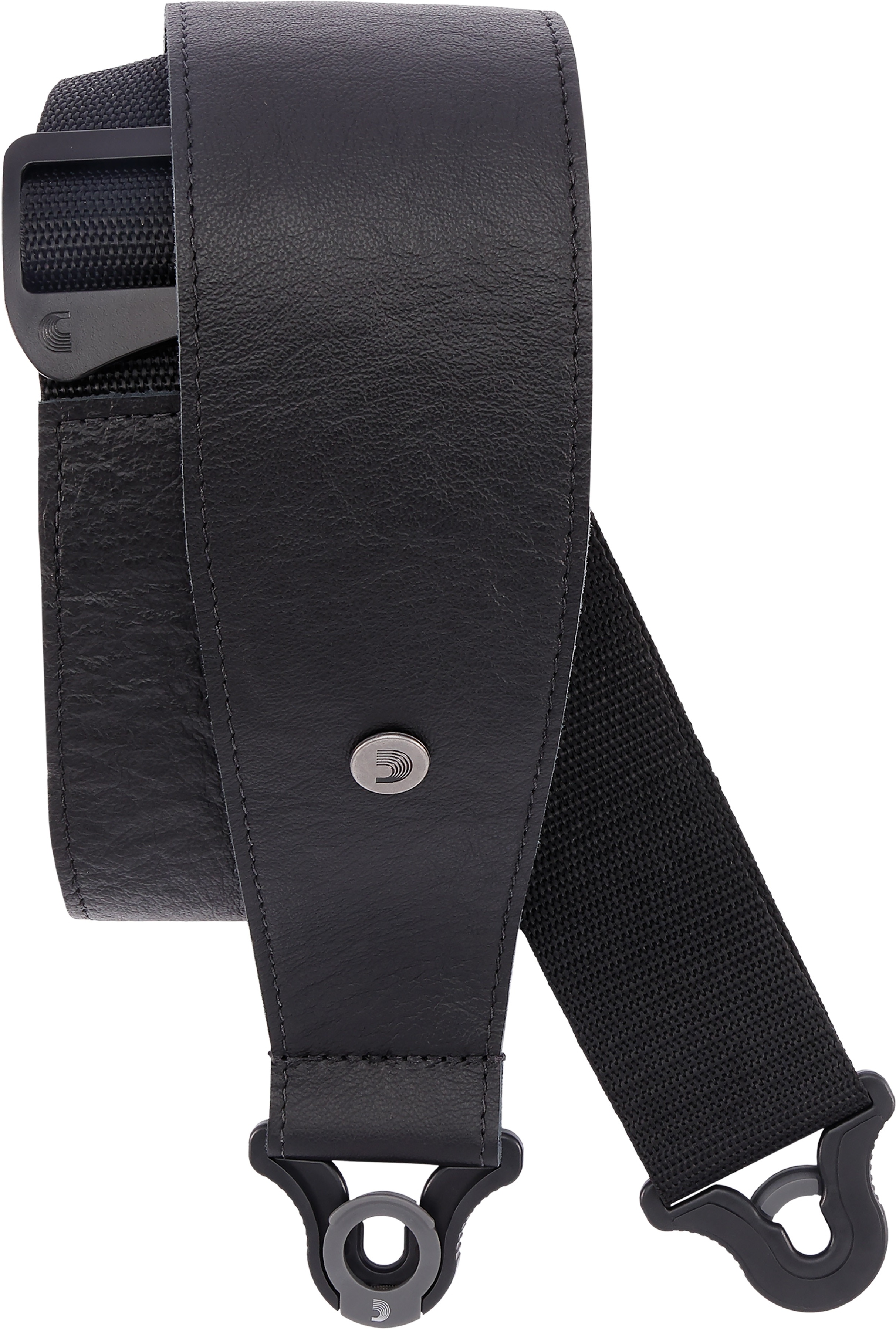 D'addario Auto Lock Cuir Guitar Strap Black Largeur 7,6 Cm - Gitarrengurt - Main picture