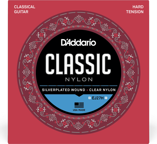 D'addario Ej27h Classic (6) Silver Plated Wrap, Nylon Core, Clear Student Nylon Trebles - Konzertgitarre Saiten - Main picture