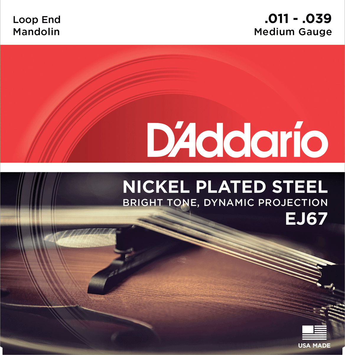 D'addario Ej67 Mandoline Light  .011 - .039 - Mandoline Saiten - Main picture