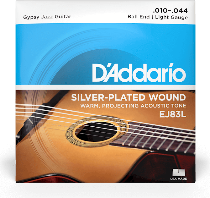 D'addario Ej83l Acoustic Gipsy Jazz Regular Light Ball End 10-44 - Westerngitarre Saiten - Main picture