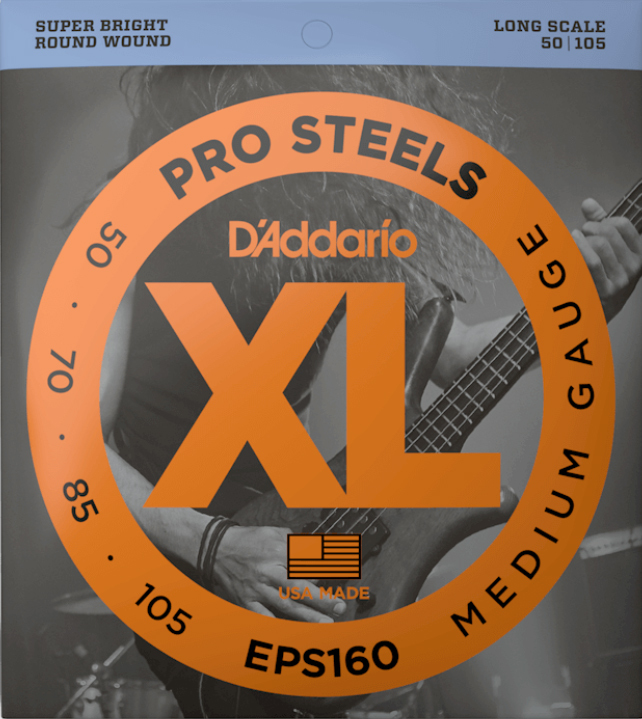 D'addario Eps160 Prosteels Round Wound Electric Bass Long Scale 4c 50-105 - E-Bass Saiten - Main picture