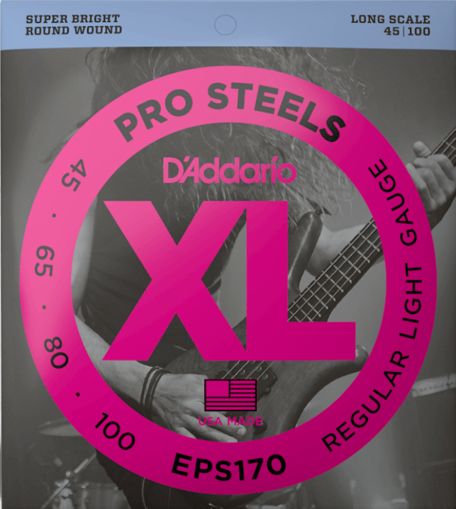 D'addario Eps170 Prosteels Round Wound Electric Bass Long Scale 4c 45-100 - E-Bass Saiten - Main picture