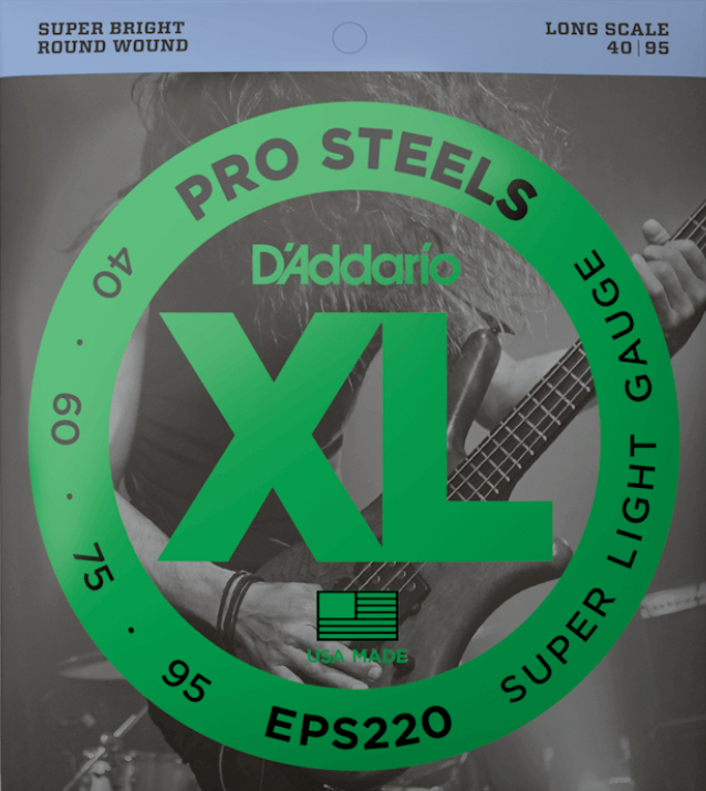 D'addario Eps220 Prosteels Round Wound Electric Bass Long Scale 4c 40-95 - E-Bass Saiten - Main picture