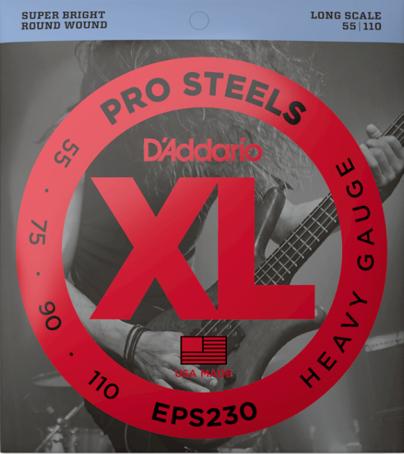 D'addario Eps230 Prosteels Round Wound Electric Bass Long Scale 4c 55-110 - E-Bass Saiten - Main picture