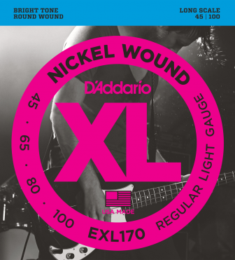 D'addario Jeu De 4 Cordes Esxl170 Xl Nickel Wound Basse 045-100 - E-Bass Saiten - Main picture