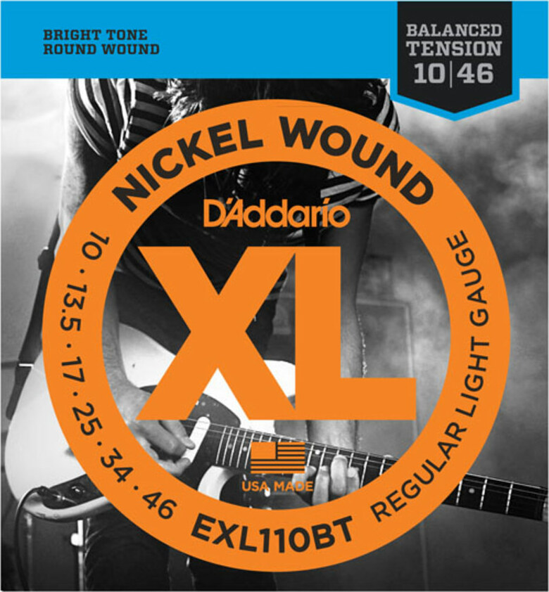 D'addario Jeu De 6 Cordes Exl110bt Nickel Round Wound Balanced Tension Regular Light 10-46 - E-Gitarren Saiten - Main picture