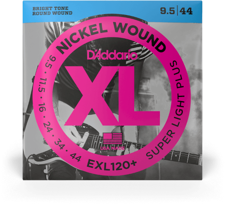 D'addario Jeu De 6 Cordes Exl120+ Nickel Round Wound Super Light Plus 9.5-44 - E-Gitarren Saiten - Main picture