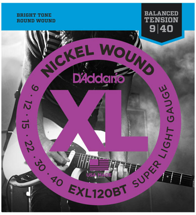 D'addario Exl120bt Nickel Round Wound Balanced Tension Super Light 9-40 - E-Gitarren Saiten - Main picture