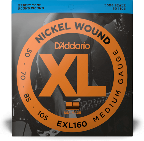 D'addario Jeu De 4 Cordes Exl160 Nickel Round Wound Bass Long Scale Medium 50-105 - E-Bass Saiten - Main picture