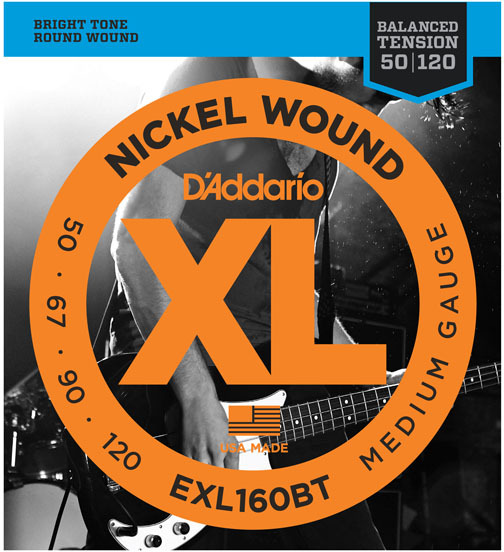 D'addario Exl160bt Nickel Wound Electric Bass Balanced Tension 50-120 - E-Bass Saiten - Main picture