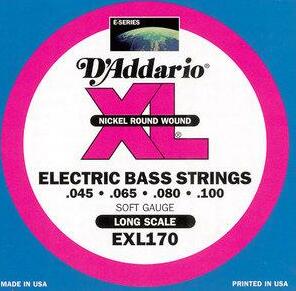 D'addario Jeu De 4 Cordes Exl170 Nickel Round Wound Bass Long Scale Light 45-100 - E-Bass Saiten - Main picture