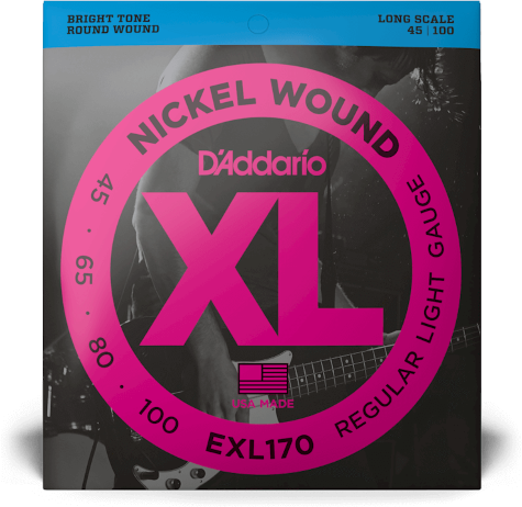 D'addario Exl170 Nickel Wound Bass, Light, 45-100, Long Scale - E-Bass Saiten - Main picture