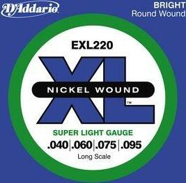 D'addario Jeu De 4 Cordes Exl220 Bass(4) Nickel Wound Super Light 40-95 - E-Bass Saiten - Main picture