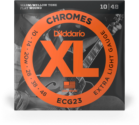 D'addario Jeu De 6 Cordes Guit. Elec. 6c Chromes Jazz 010.048 Ecg23 - E-Gitarren Saiten - Main picture