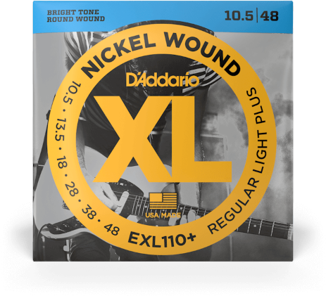 D'addario Guit. Elec. 6c Nickel Round Wound Regular Light Plus 10.5-48 Exl110+ - E-Gitarren Saiten - Main picture