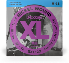 D'addario Jeu De 6 Cordes Guit. Elec. 6c Nickel Wound 009.042 Exl120 - E-Gitarren Saiten - Main picture
