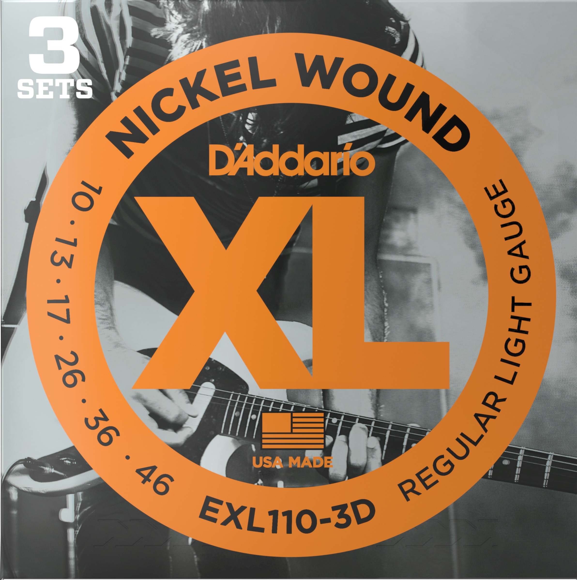 D'addario Jeu De 6 Cordes Exl110 3d Regular Light 10-46 - E-Gitarren Saiten - Main picture