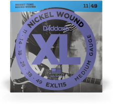 D'addario Jeu De 6 Cordes Guit. Elec. 6c Nickel Wound 011.049 Exl115 - E-Gitarren Saiten - Main picture