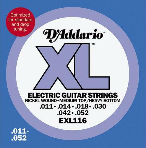 D'addario Jeu De 6 Cordes Guit. Elec. 6c Nickel Wound 011.052 Exl116 - E-Gitarren Saiten - Main picture