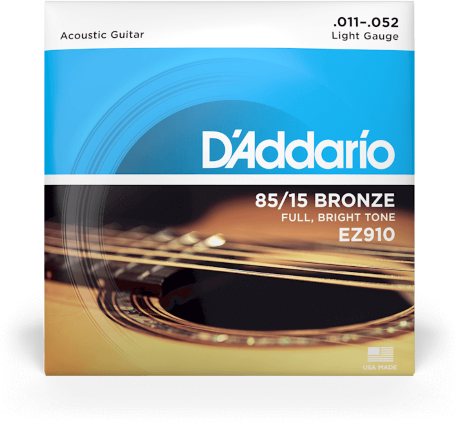 D'addario Guit. Folk 6c 85.15 American Bronze 011.052 Ez910 - Westerngitarre Saiten - Main picture