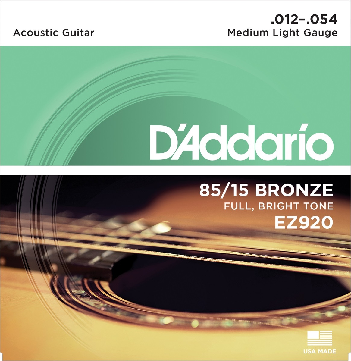 D'addario Guit. Folk 6c 85.15 American Bronze 012.054 Ez920 - Westerngitarre Saiten - Main picture