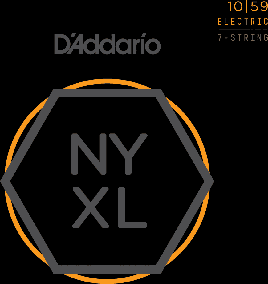 D'addario Nyxl1059 Nickel Round Wound Electric Guitar 7c 10-59 - E-Gitarren Saiten - Main picture