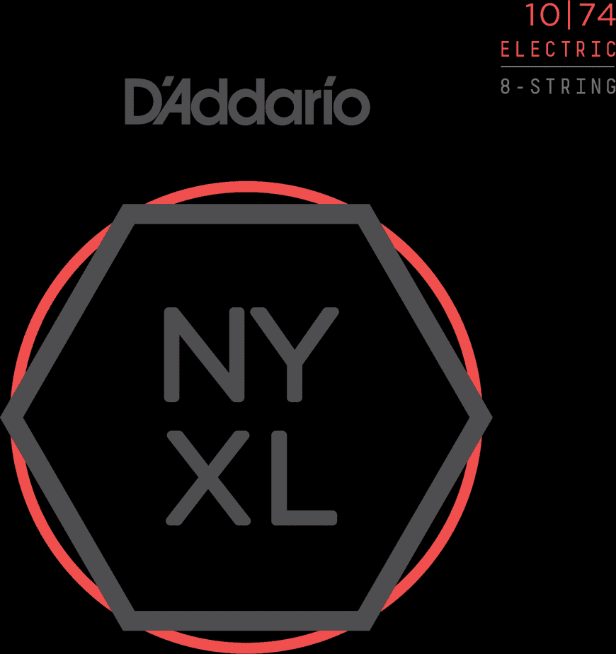 D'addario Nyxl1074 8-string Nickel Wound Electric Guitar 8c Lthb 10-74 - E-Gitarren Saiten - Main picture