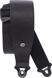 Gitarrengurt D'addario Auto Lock Leather Guitar Strap Black 7,6 cm