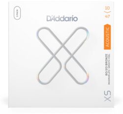 Westerngitarre saiten D'addario D'Addario XS 80/20 Bronze Coated Acoustic Guitar Strings, 10-47 Extra Light, 3-Pack - Saitensätze